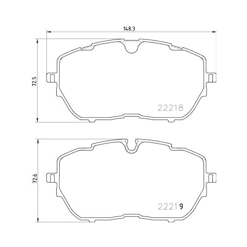 Bremsbelagsatz Scheibenbremse Hella 8DB 355 024-731 für Peugeot DS Vorderachse