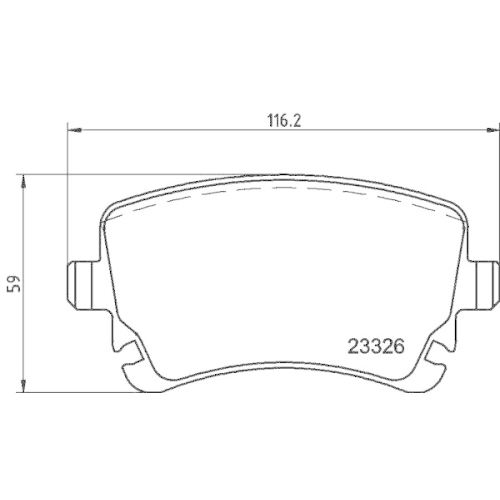 Bremsbelagsatz Scheibenbremse Hella 8DB 355 015-951 f&uuml;r Audi Seat Skoda VW
