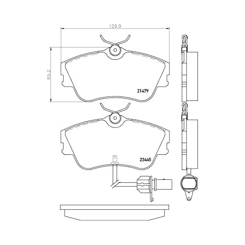Bremsbelagsatz Scheibenbremse Hella 8DB 355 018-621 f&uuml;r Audi Seat Skoda VW Amc