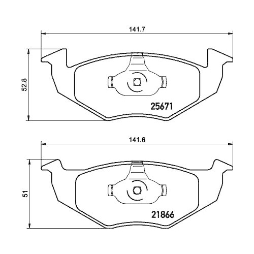 Bremsbelagsatz Scheibenbremse Hella 8DB 355 021-531 f&uuml;r Audi Seat Skoda VW Amc