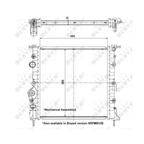 Radiator Engine Cooling Nrf 58196 for Renault