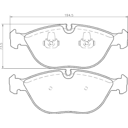 Bremsbelagsatz Scheibenbremse Hella 8DB 355 008-261 f&uuml;r Audi Bmw Chrysler Seat