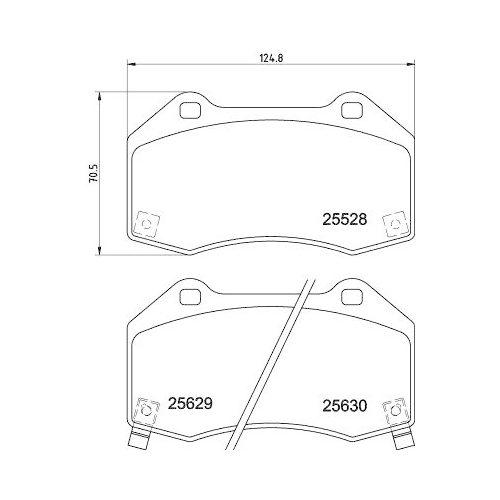 Bremsbelagsatz Scheibenbremse Hella 8DB 355 025-871 f&uuml;r Opel Vauxhall