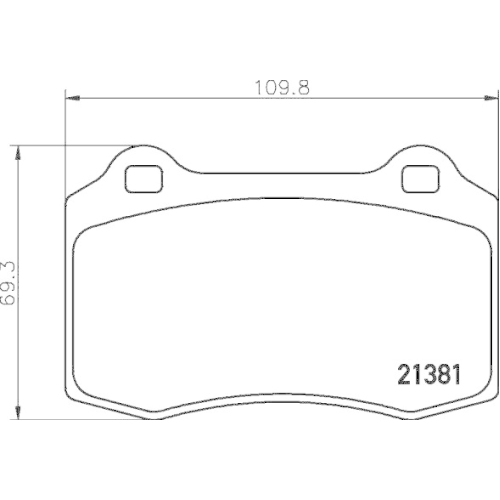 Brake Pad Set Disc Brake Hella 8DB 355 006-591 for Audi Citro&euml;n Daimler Jaguar