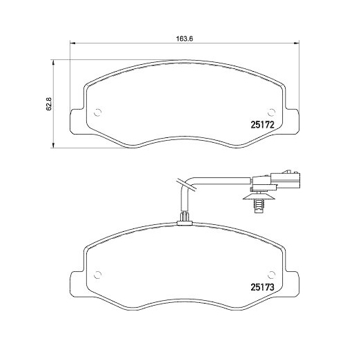 Bremsbelagsatz Scheibenbremse Hella 8DB 355 015-311 f&uuml;r Nissan Opel Renault