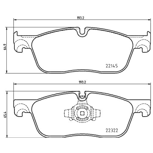 Bremsbelagsatz Scheibenbremse Hella 8DB 355 024-741 f&uuml;r Jaguar Land Rover Amc