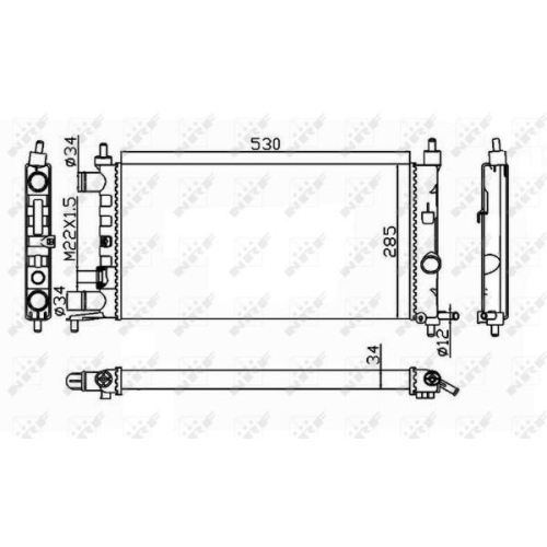 K&uuml;hler Motork&uuml;hlung Nrf 58155 f&uuml;r Opel Vauxhall F&uuml;r Fahrzeuge Ohne Klimaanlage