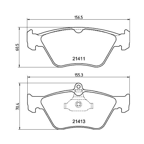 Bremsbelagsatz Scheibenbremse Hella 8DB 355 007-731 f&uuml;r Opel Saab Vauxhall