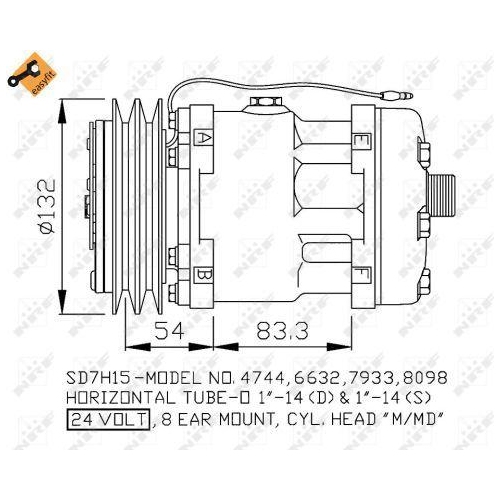 Kompressor Klimaanlage Nrf 32135 Easy Fit f&uuml;r