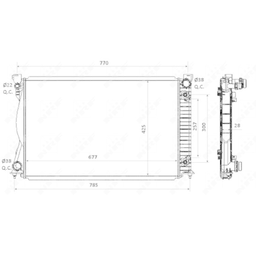 K&uuml;hler Motork&uuml;hlung Nrf 58360 Easy Fit f&uuml;r Audi