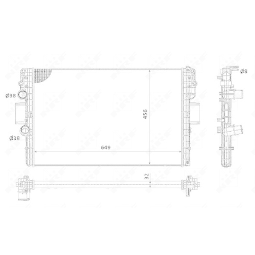K&uuml;hler Motork&uuml;hlung Nrf 58361 f&uuml;r Iveco F&uuml;r Fahrzeuge Ohne Klimaanlage