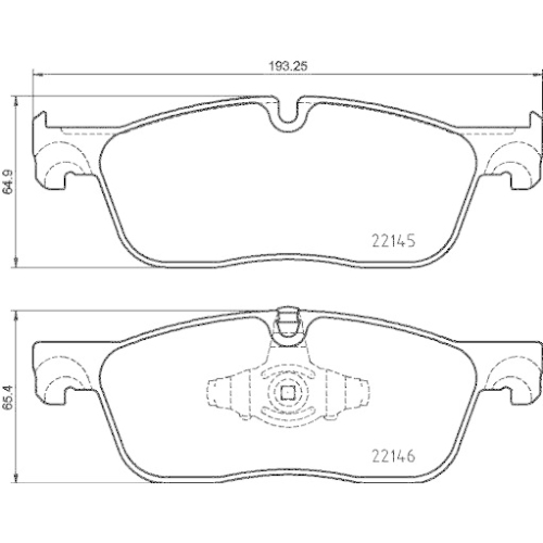 Bremsbelagsatz Scheibenbremse Hella 8DB 355 025-701 für Jaguar Toyota Land Rover