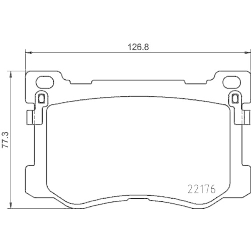 Bremsbelagsatz Scheibenbremse Hella 8DB 355 025-271 f&uuml;r Nissan Hyundai Amc