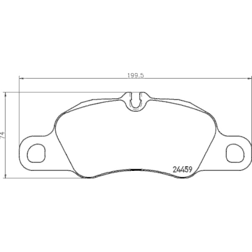Bremsbelagsatz Scheibenbremse Hella 8DB 355 013-801 f&uuml;r Porsche Vorderachse