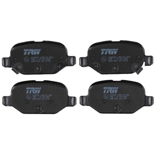 Bremsbelagsatz Scheibenbremse Trw GDB1950 f&uuml;r Fiat Hinterachse