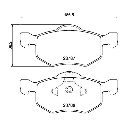 Bremsbelagsatz Scheibenbremse Hella 8DB 355 010-141 f&uuml;r Ford Mazda Mitsubishi