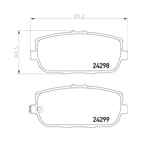Bremsbelagsatz Scheibenbremse Hella 8DB 355 006-781 f&uuml;r Fiat Ford Mazda Ferrari