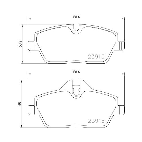 Bremsbelagsatz Scheibenbremse Hella 8DB 355 021-881 f&uuml;r Bmw Amc Vorderachse