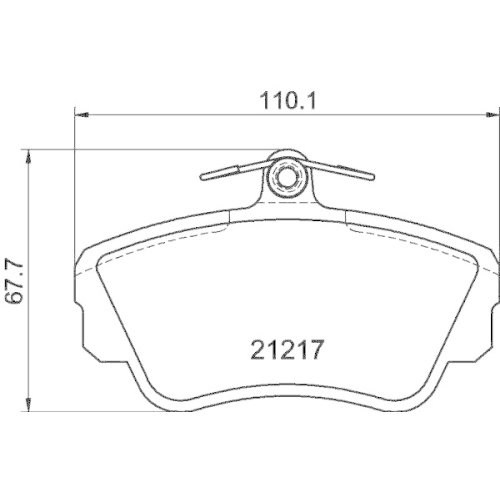 Bremsbelagsatz Scheibenbremse Hella 8DB 355 017-921 f&uuml;r Volvo Amc Vorderachse