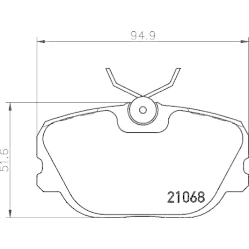 Bremsbelagsatz Scheibenbremse Hella 8DB 355 017-761 f&uuml;r Saab Amc Vorderachse