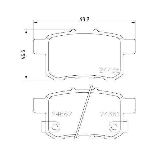 Bremsbelagsatz Scheibenbremse Hella 8DB 355 013-631 f&uuml;r Honda Proton Acura