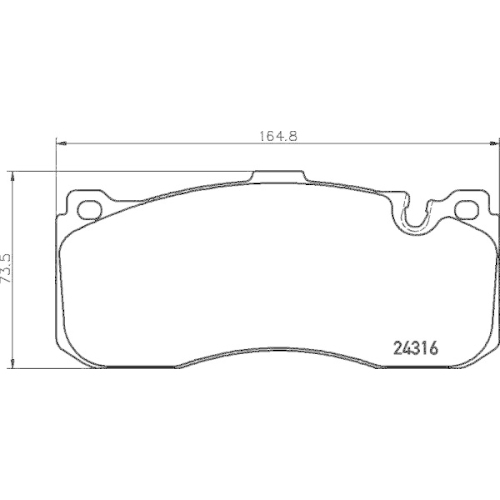 Bremsbelagsatz Scheibenbremse Hella 8DB 355 014-041 f&uuml;r Bmw Mini Vorderachse