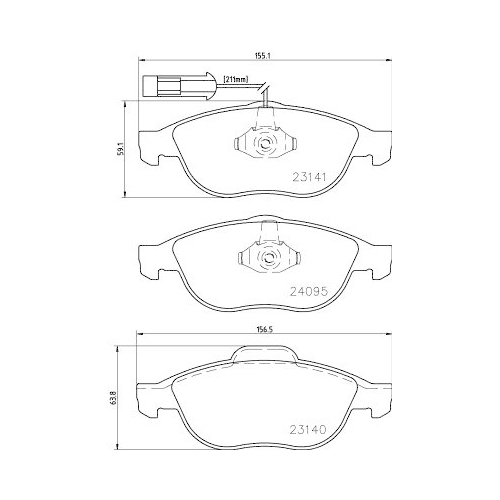 Brake Pad Set Disc Brake Hella 8DB 355 011-651 for Alfa Romeo Fiat Lancia Gfa