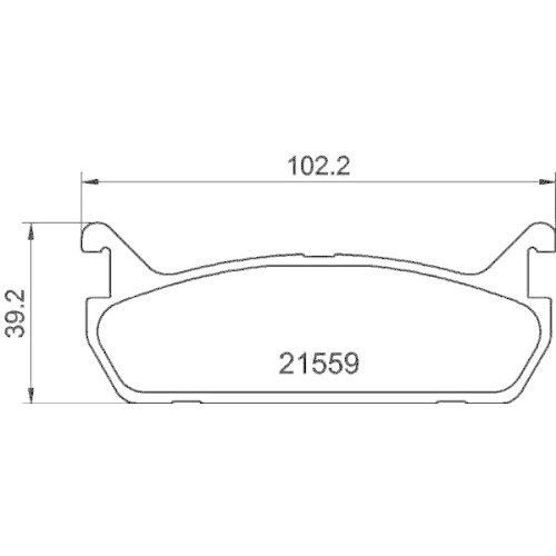 Brake Pad Set Disc Brake Hella 8DB 355 016-601 for Daihatsu Mazda Mitsubishi