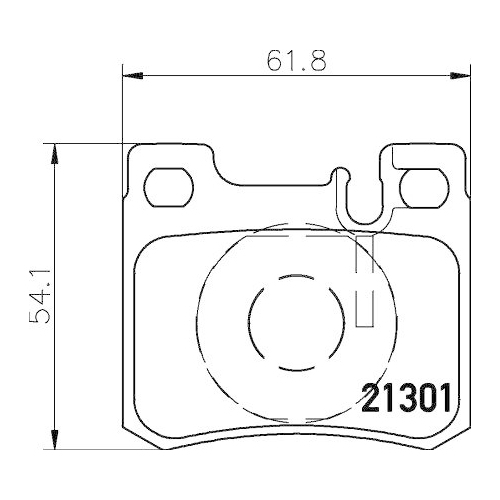 Bremsbelagsatz Scheibenbremse Hella 8DB 355 007-671 f&uuml;r Mercedes Benz Evobus