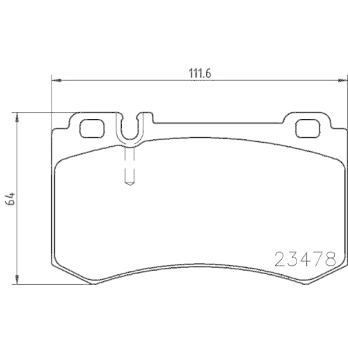 Bremsbelagsatz Scheibenbremse Hella 8DB 355 010-291 f&uuml;r Mercedes Benz Evobus