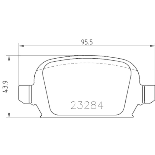 Bremsbelagsatz Scheibenbremse Hella 8DB 355 018-641 f&uuml;r Opel Vauxhall Holden Amc