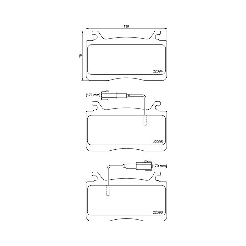 Bremsbelagsatz Scheibenbremse Hella 8DB 355 039-301 f&uuml;r Alfa Romeo Amc