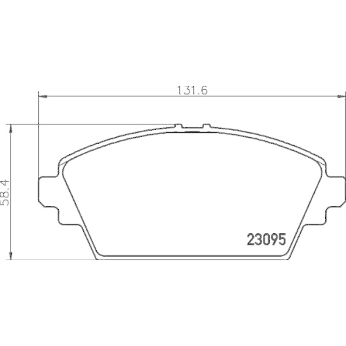 Bremsbelagsatz Scheibenbremse Hella 8DB 355 011-951 f&uuml;r Nissan Infiniti