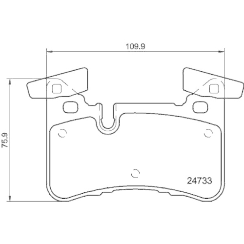 Brake Pad Set Disc Brake Hella 8DB 355 015-721 for Mercedes Benz Mercedes Benz