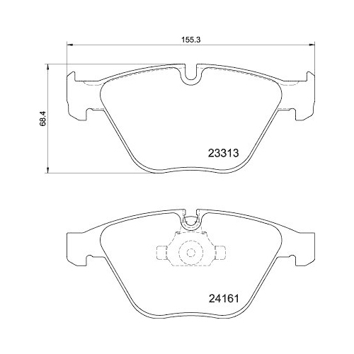 Bremsbelagsatz Scheibenbremse Hella 8DB 355 039-241 f&uuml;r Bmw Amc Vorderachse