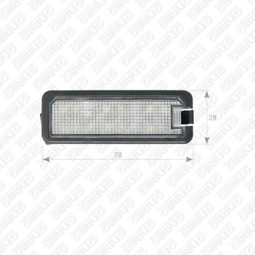 Kennzeichenleuchte Automotive Accessories Sirius PLL-052 f&uuml;r Porsche Seat VW Vag
