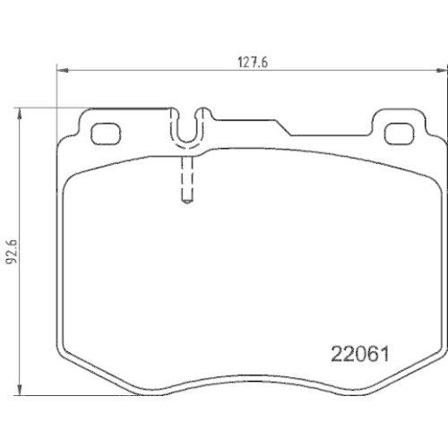 Bremsbelagsatz Scheibenbremse Hella 8DB 355 037-971 f&uuml;r Mercedes Benz Amc