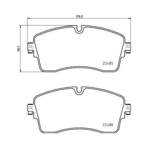 Bremsbelagsatz Scheibenbremse Hella 8DB 355 039-321 f&uuml;r Jaguar Land Rover Amc