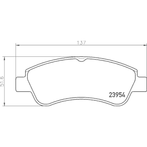 Bremsbelagsatz Scheibenbremse Hella 8DB 355 011-071 f&uuml;r Citro&euml;n Opel Peugeot DS