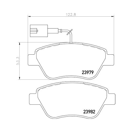 Bremsbelagsatz Scheibenbremse Hella 8DB 355 012-841 f&uuml;r Alfa Romeo Fiat Peugeot