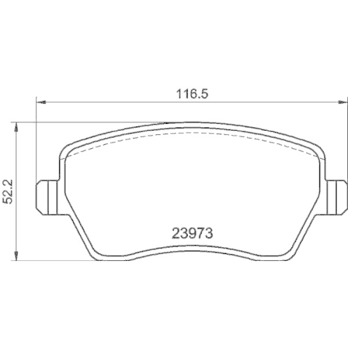 Bremsbelagsatz Scheibenbremse Hella 8DB 355 010-851 f&uuml;r Lada Mercedes Benz Dacia