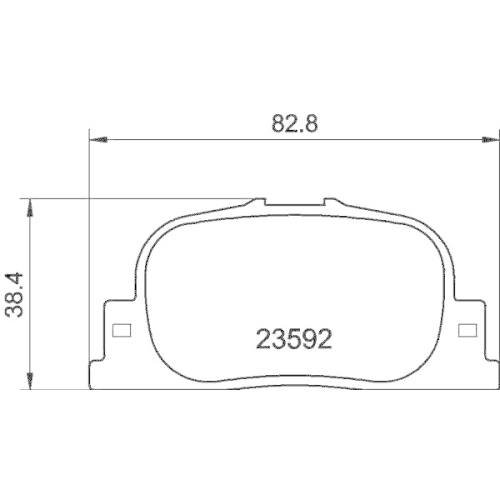Bremsbelagsatz Scheibenbremse Hella 8DB 355 010-001 f&uuml;r Toyota Lexus Geely Lifan