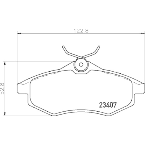 Bremsbelagsatz Scheibenbremse Hella 8DB 355 010-161 f&uuml;r Citro&euml;n Vorderachse