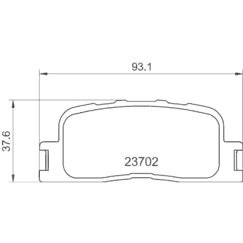 Bremsbelagsatz Scheibenbremse Hella 8DB 355 011-001 f&uuml;r Daihatsu Toyota Lexus