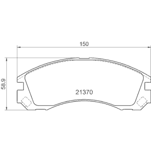 Bremsbelagsatz Scheibenbremse Hella 8DB 355 011-751 f&uuml;r Citro&euml;n Mitsubishi