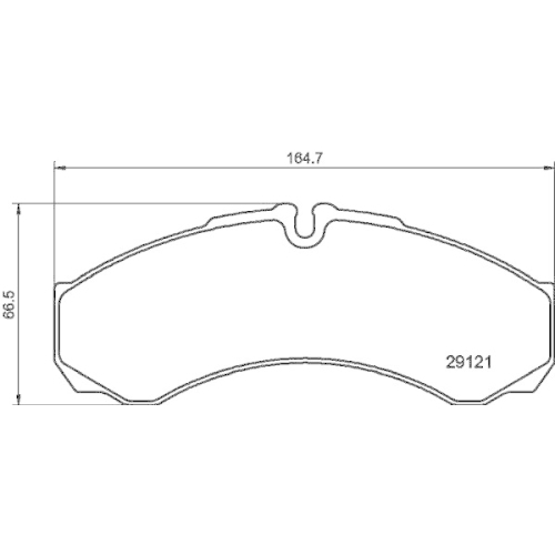 Bremsbelagsatz Scheibenbremse Hella 8DB 355 005-371 f&uuml;r Iveco Renault Irisbus