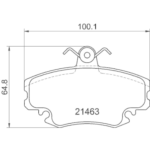 Bremsbelagsatz Scheibenbremse Hella 8DB 355 012-671 f&uuml;r Peugeot Renault Dacia