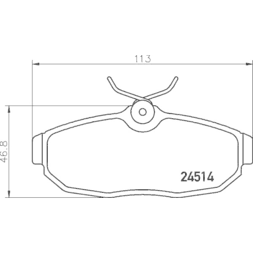 Bremsbelagsatz Scheibenbremse Hella 8DB 355 013-111 f&uuml;r Ford Ford Usa