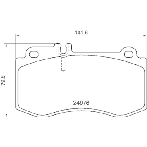 Bremsbelagsatz Scheibenbremse Hella 8DB 355 014-821 f&uuml;r Mercedes Benz Evobus