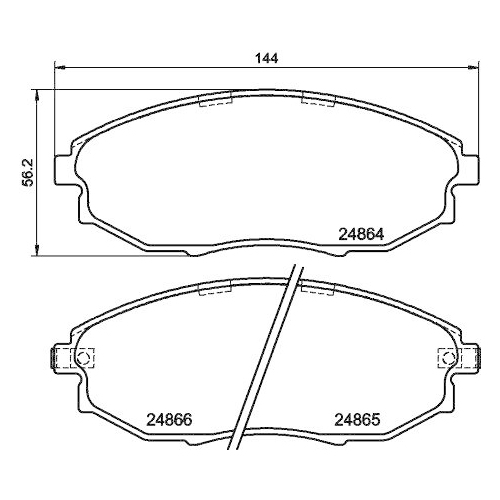 Brake Pad Set Disc Brake Hella 8DB 355 014-931 for Suzuki Chevrolet Front Axle